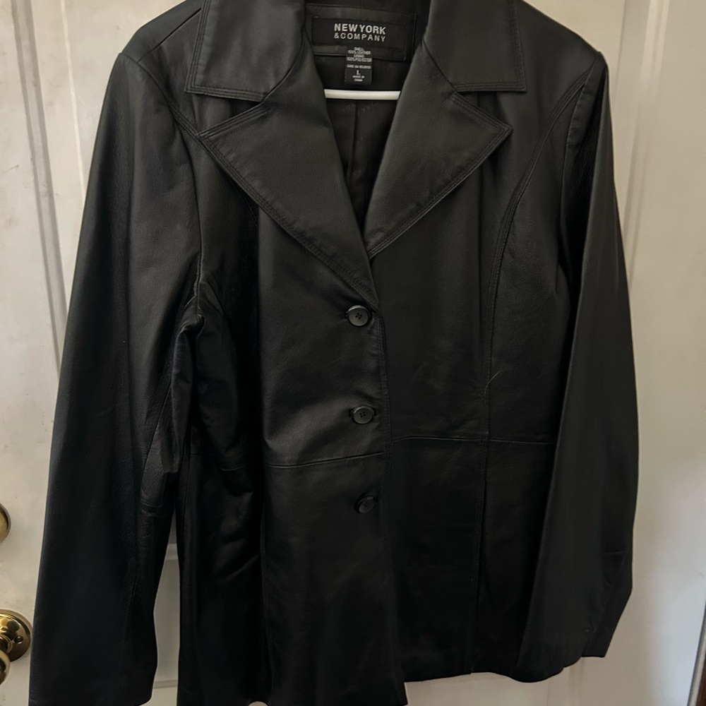 New York & Company Leather Jacket